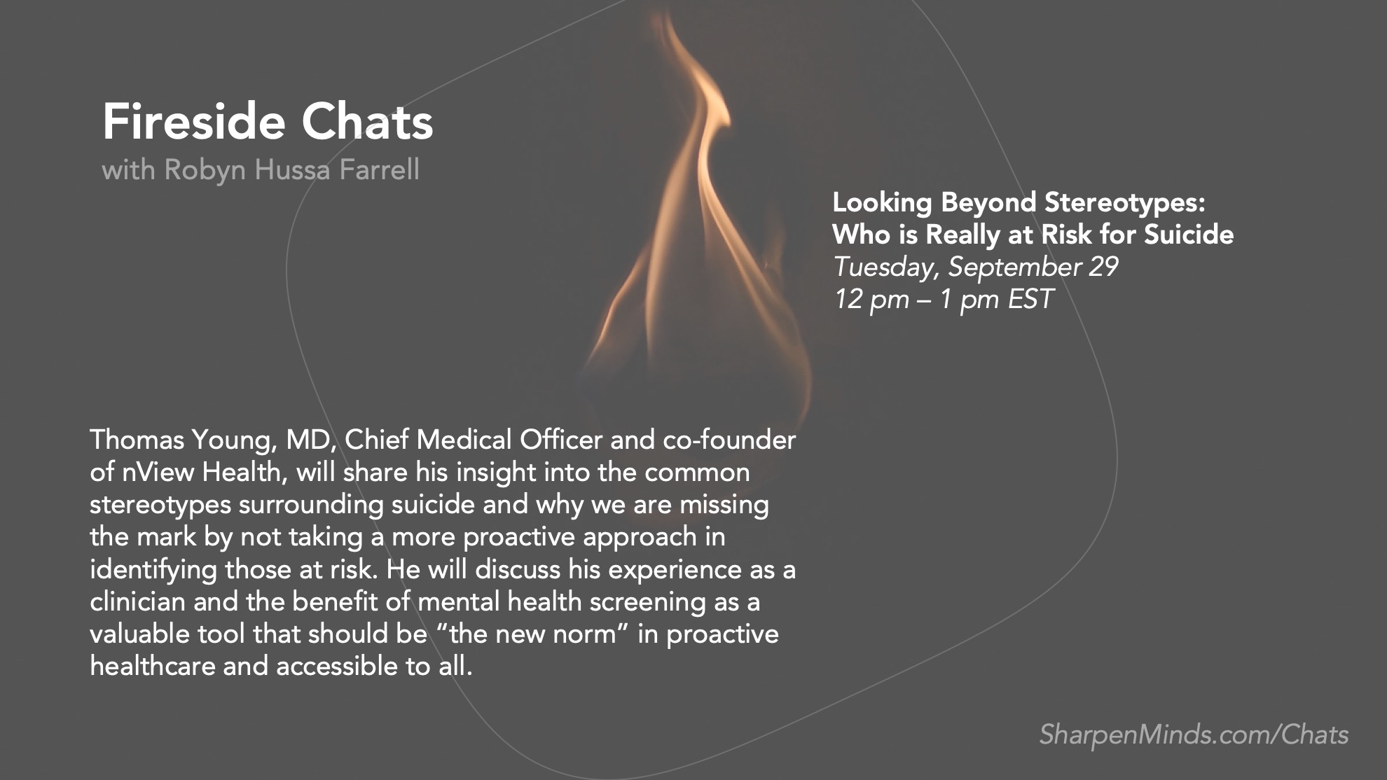 Sharpen Fireside Chat Series: Suicide Prevention, Fall 2020